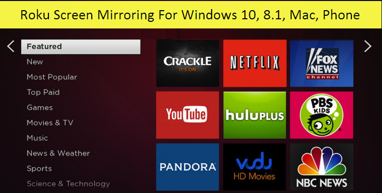 windows 10 screen mirror roku 2 problem