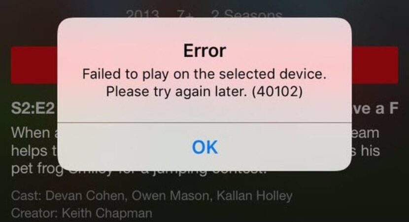 Netflix Error 40102